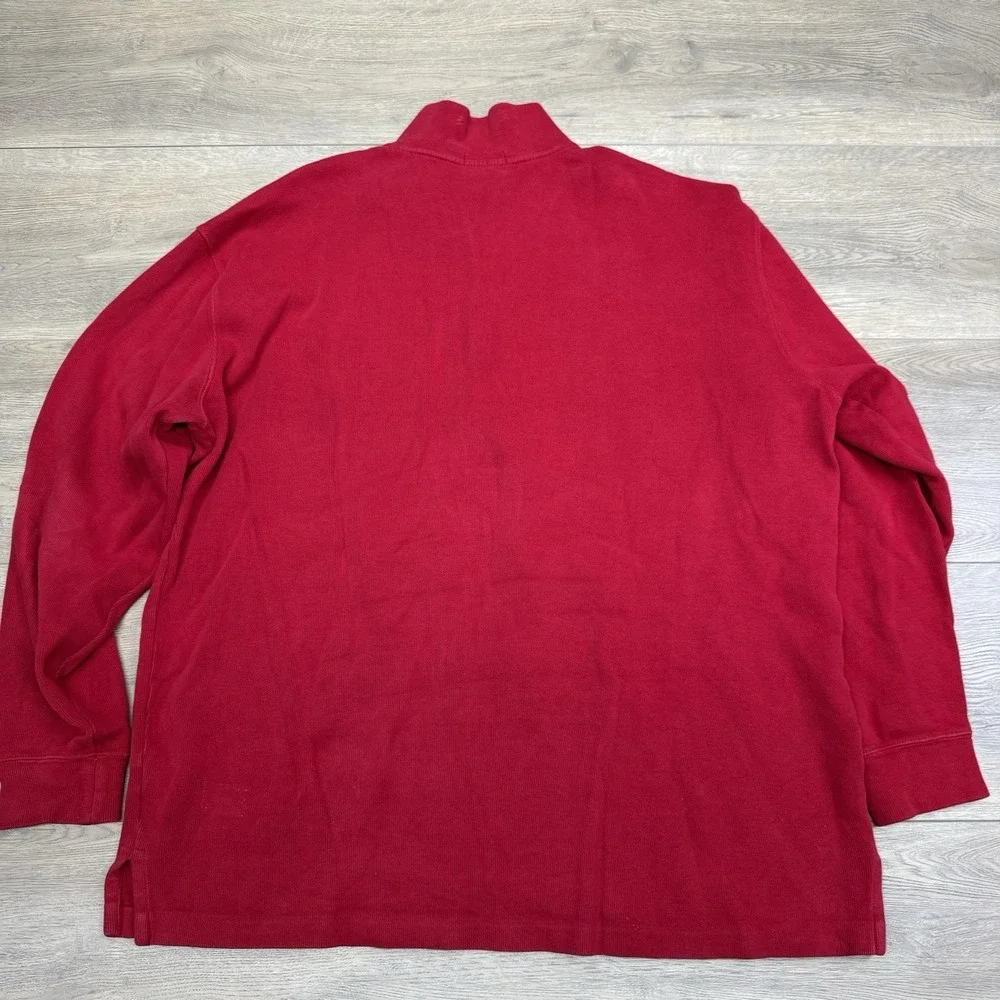Polo‎ Ralph Lauren Red 1/4 Zip Pullover Men Sz XLT Preppy Matcha Elevated